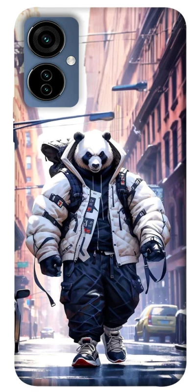 Чехол на TECNO Camon 19 Neo Панда курьер фото 1 из 1