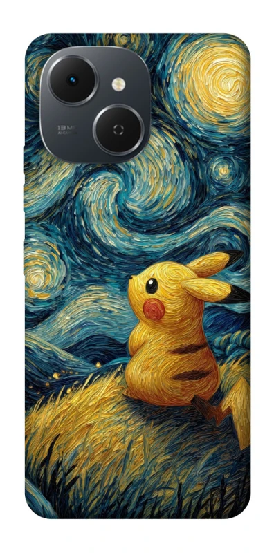 Чехол на TECNO Spark 40C Pikachu and Van Gogh фото 1 из 1