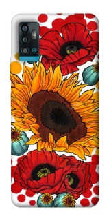 Чохол на ZTE Blade A71 Соняшники та маки фото 1 з 1