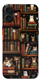 Чехол на Apple iPhone 16 Plus Cats & Books фото 1 из 1