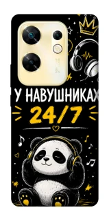 Чехол на Infinix Zero 30 4G У навушниках 24/7 фото 1 из 1