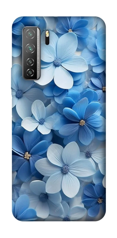 Чехол на Huawei Nova 7 SE Синие цветы фото 1 из 1