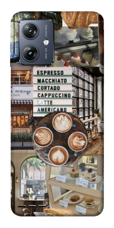 Чохол на Motorola Moto G54 Coffee collage ver.5 фото 1 з 1
