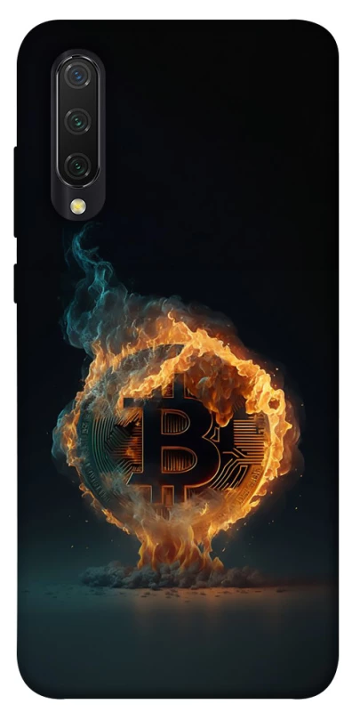 Чохол на Xiaomi Mi CC9 / Mi 9 Lite Fire Bitcoin фото 1 з 1