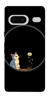 Чохол на Google Pixel 7 Cat and flower фото 1 з 1