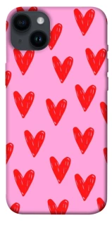 Чехол на Apple iPhone 14 Plus (6.7") Red hearts 2 фото 1 из 1