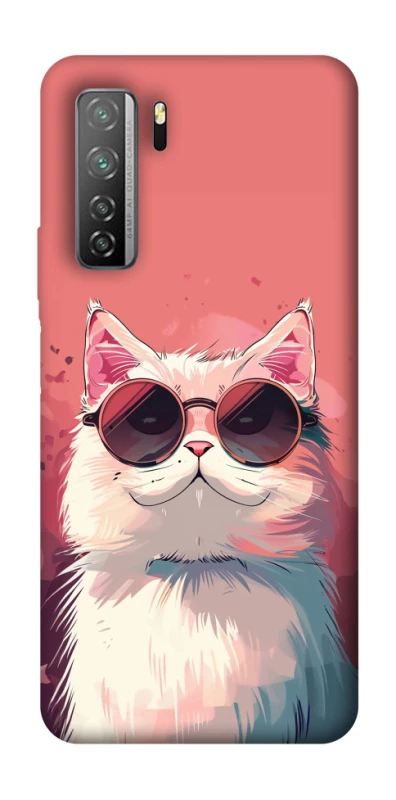 Чохол на Huawei Nova 7 SE Сat with glasses фото 1 з 1