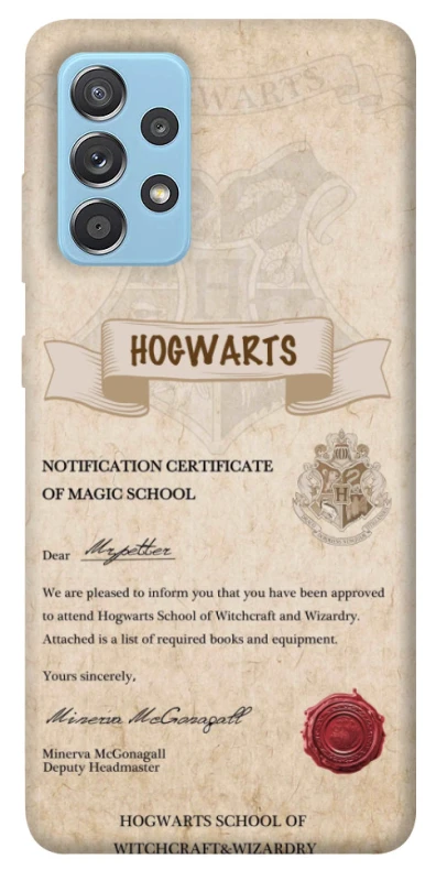 Чохол на Samsung Galaxy A52 4G / A52 5G The Hogwarts acceptance letter фото 1 з 1