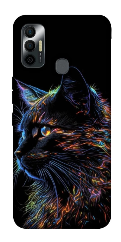 Чохол на TECNO Spark 7 Чорний кіт фото 1 з 1