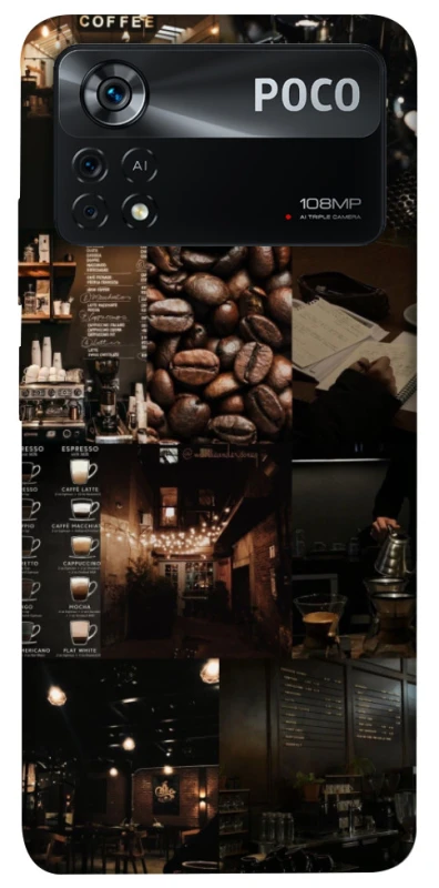 Чохол на Xiaomi Poco X4 Pro 5G Coffee collage ver.1 фото 1 з 1