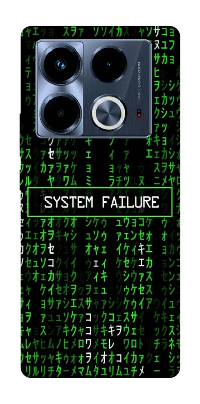 Чехол на Infinix Note 40 4G Matrix system failure фото 1 Чехол на Infinix Note 40 4G Matrix system failure фото 1 из 1