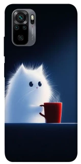 Чехол на Xiaomi Poco M5s Чехол кот с кофе фото 1 из 1