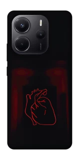 Чехол на Xiaomi Redmi Note 14 4G (Europe version) Красное сердце фото 1 из 1