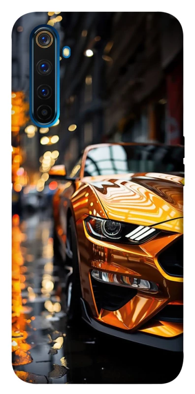 Чохол на Realme 6 Pro Golden sports car фото 1 з 1