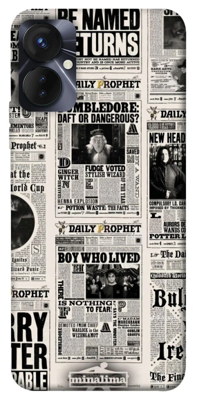 Чехол на TECNO Spark 9 Pro Harry Potter newspaper фото 1 из 1