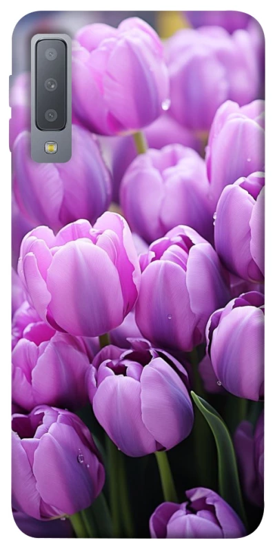 Чехол на Samsung A750 Galaxy A7 (2018) Фиолетовые тюльпаны фото 1 из 1