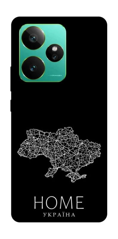 Чехол на Realme GT 7 Ukraine black map фото 1 из 1