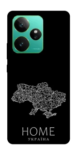 Чехол на Realme GT 7 Ukraine black map фото 1 из 1