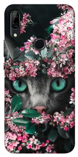 Чехол на Huawei P Smart Z Кот в цветах фото 1 из 1