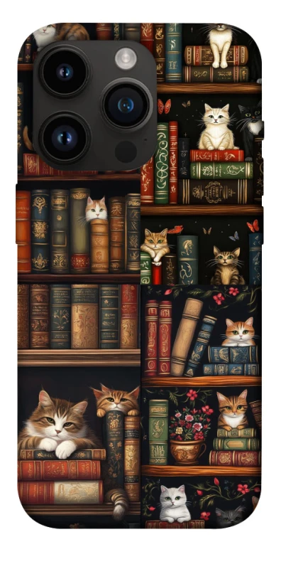 Чехол на Apple iPhone 14 Pro (6.1") Cats & Books фото 1 из 1