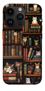 Чехол на Apple iPhone 14 Pro (6.1") Cats & Books фото 1 из 1