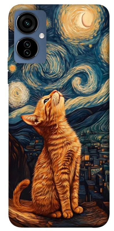 Чехол на TECNO Camon 19 Neo van gogh cat фото 1 из 1