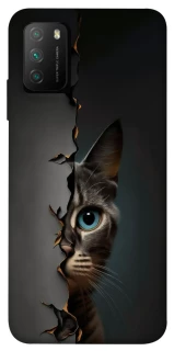 Чохол на Xiaomi Poco M3 Кіт-підглядач v2 фото 1 з 1
