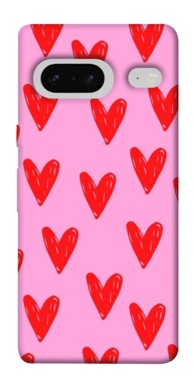 Чохол на Google Pixel 7 Red hearts 2 фото 1 з 1