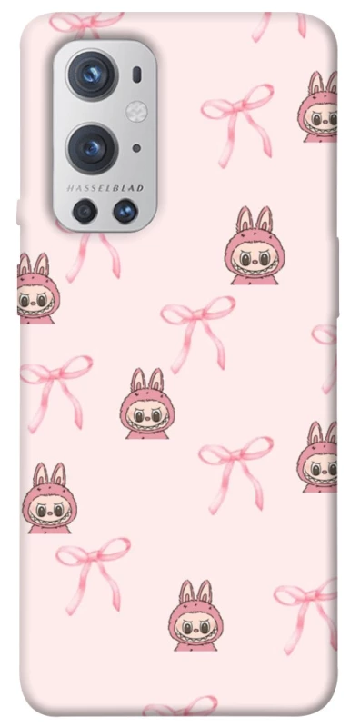 Чохол на OnePlus 9 Pro Pink bows and Labubus фото 1 з 1