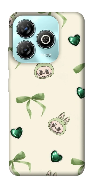 Чехол на ZTE Blade A75 4G Labubu Green Heart фото 1 из 1