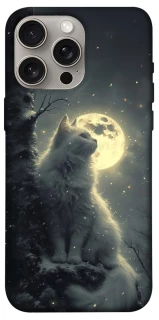 Чехол на Apple iPhone 15 Pro Max (6.7") Кот под луной фото 1 из 1