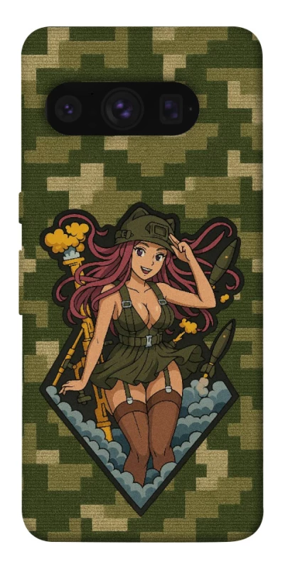 Чохол на Google Pixel 8 Pro Military Waifu фото 1 з 1