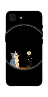 Чехол на Apple iPhone 17e (6.1") Cat and flower фото 1 из 1