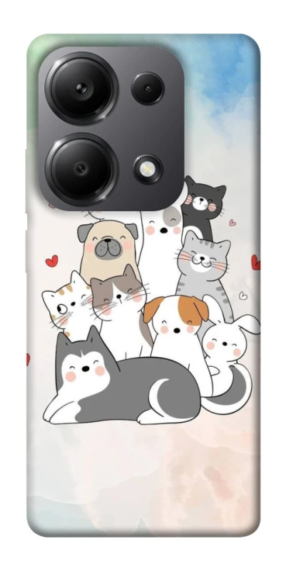 Чохол на Xiaomi Redmi Note 13 Pro 4G Funny Pets ver.2 фото 1 з 1