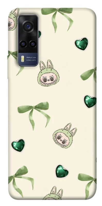 Чохол на Vivo Y53s Labubu Green Heart фото 1 з 1