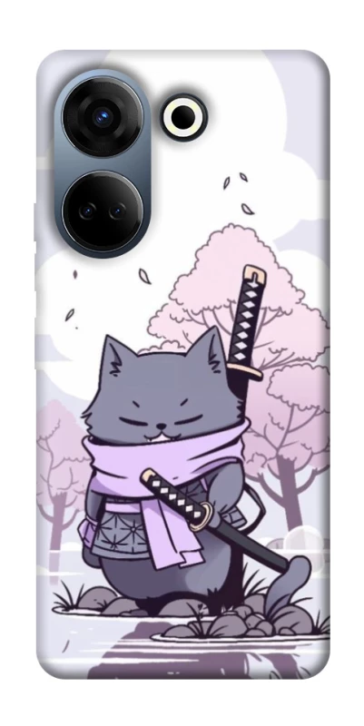 Чехол на TECNO Camon 20 Pro (CK7n) Samurai cat фото 1 из 1