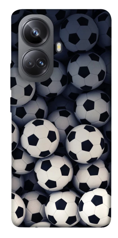 Чехол на Realme 10 Pro+ Футбольные мячи фото 1 из 1