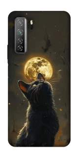 Чохол на Huawei Nova 7 SE Кіт під місяцем v2 фото 1 з 1