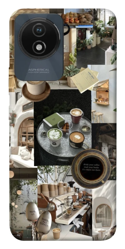 Чохол на Vivo Y02 Coffee collage ver.4 фото 1 з 1