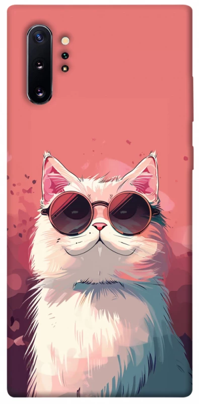 Чохол на Samsung Galaxy Note 10 Plus Сat with glasses фото 1 з 1
