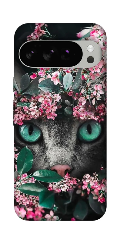 Чохол на Google Pixel 10 Pro Кіт в квітах фото 1 з 1