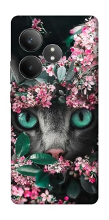Чехол на Realme GT Neo 6 Кот в цветах фото 1 из 1