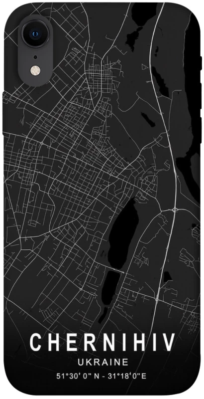 Чохол на Apple iPhone XR (6.1") Chernihiv map фото 1 з 1