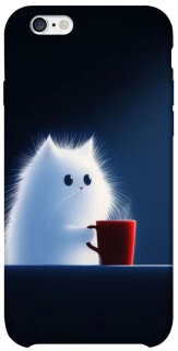 Чехол на Apple iPhone 6/6s (4.7") Чехол кот с кофе фото 1 из 1