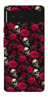 Чехол на Google Pixel 6 Черепа и розы фото 1 из 1