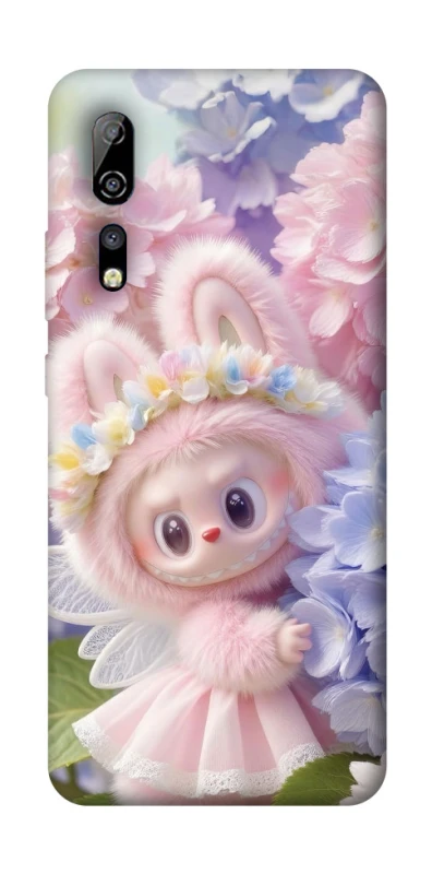 Чохол на ZTE Axon 10 Pro Labubu & Flowers ver.1 фото 1 з 1