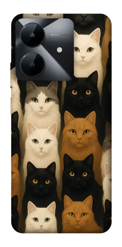 Чехол на Realme Note 60x Colorful Cat Collage фото 1 из 1