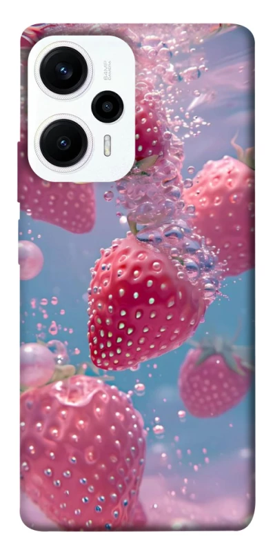 Чохол на Xiaomi Poco F5 / Note 12 Turbo Полуниця в воді фото 1 з 1