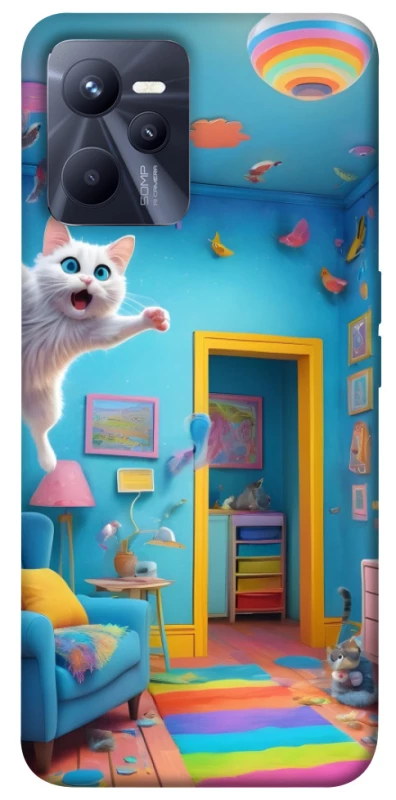 Чохол на Realme C35 crazy cat фото 1 з 1