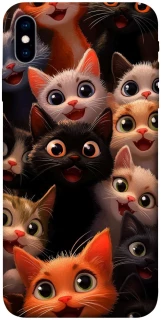 Чохол на Apple iPhone X (5.8") happy cats фото 1 з 1